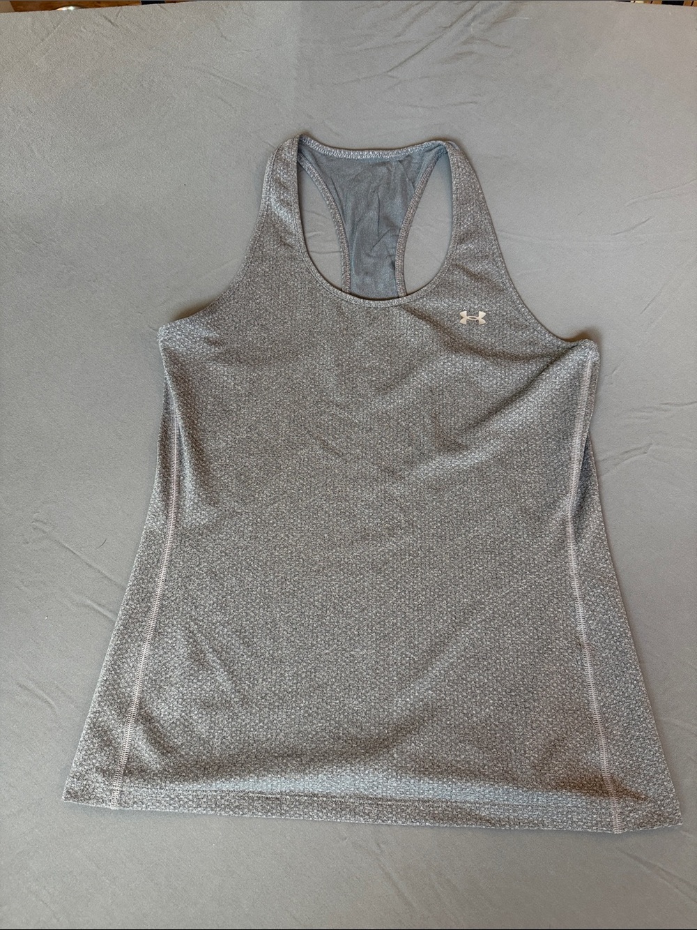 Under Armour Women's Light Gray Racerback Performance Tank
